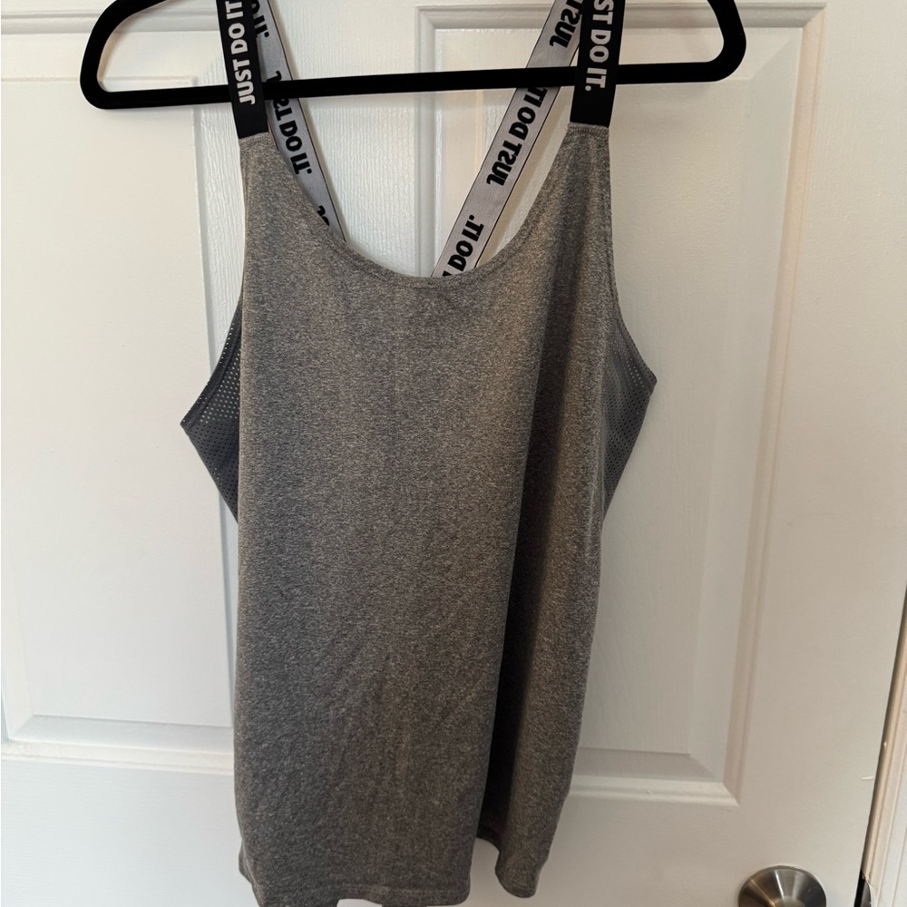 Nike Gray Relaxed Sleeveless Tank Top